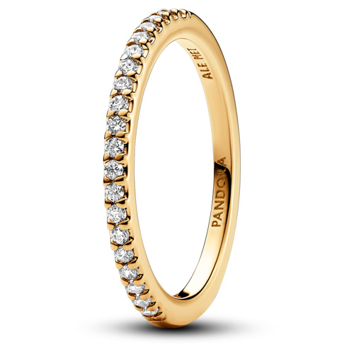 Gold Sparkling Band Ring from Pandora Jewelry.  Item: 162999C01