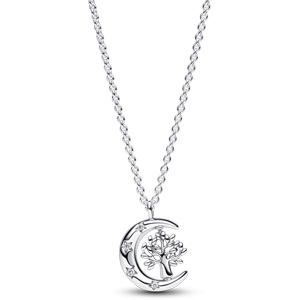 Moon and Spinning Tree of Life Necklace