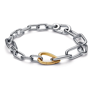 Pandora ME Two-Tone Heart Link Chain Bracelet