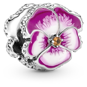 Pink Pansy Charm
