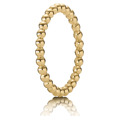 Retired Pandora 14K Gold Circle Chain Ring :: Ring Stories