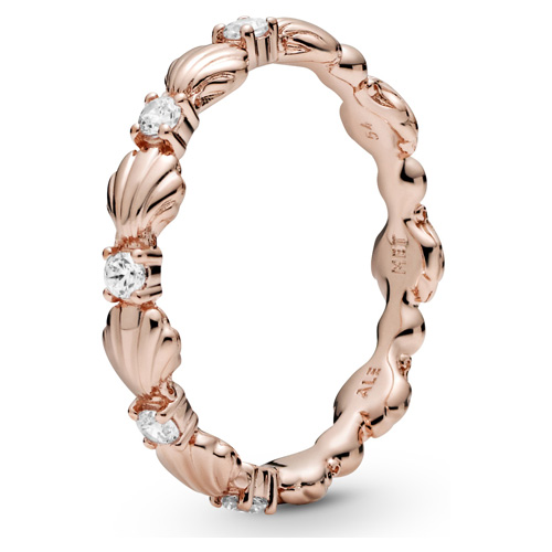Pandora Rose ™ Sparkling Seashell Band Ring