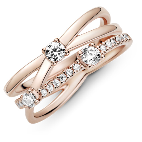 Pandora Rose ™ Sparkling Triple Band Ring