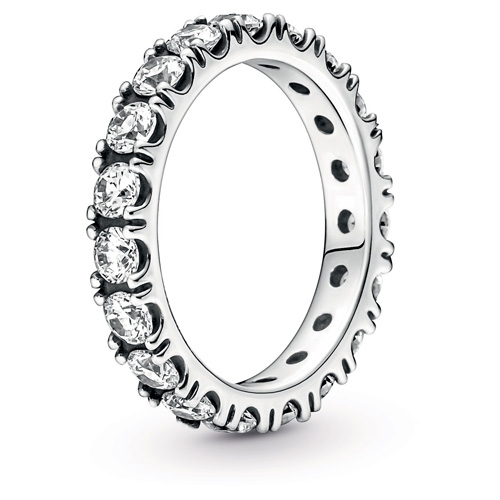 Sparkling Row Eternity Ring with Clear Zirconia from Pandora Jewelry.  Item: 190050C01