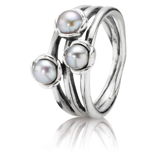 triple pearl ring