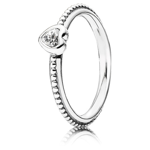 One Love Ring with Clear Zirconia