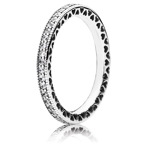 Pandora Sterling Silver Hearts of Pandora Ring :: Ring Stories 190963CZ ...