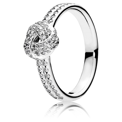Sparkling Love Knot Ring