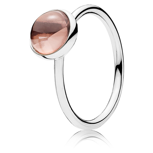 Kor Rejsende købmand Bage Retired Pandora Poetic Droplet Ring with Pink Crystal :: Ring Stories  191027NBP :: Authorized Online Retailer