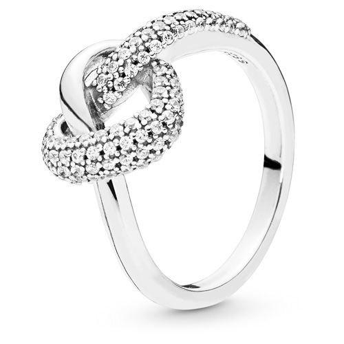 Knotted Heart Ring with Zirconia
