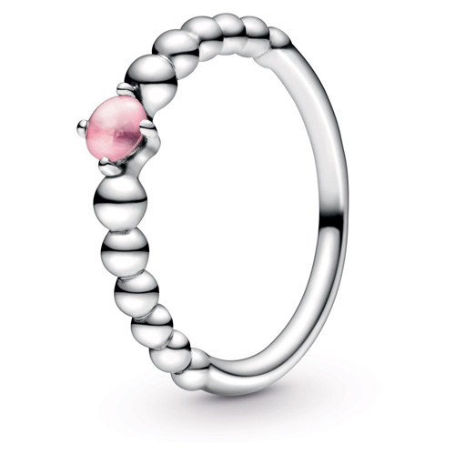 Petal Pink Beaded Ring