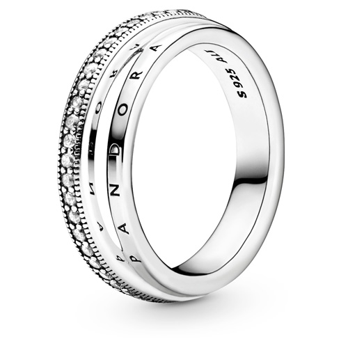 Retired Pandora Triple Band Ring Ring Stories 199040C01 Authorized Online Retailer