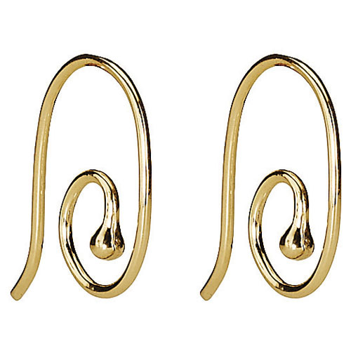 Authentic PANDORA Yellow GOLD Plated Compose EARRING POSTS Hooks