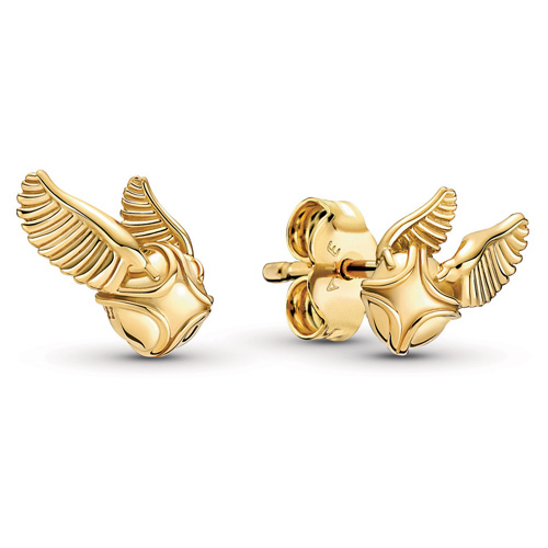Retired Pandora Harry Potter Golden Snitch Earrings