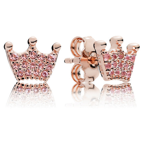 Pandora Rose Enchanted Crown Stud Earrings