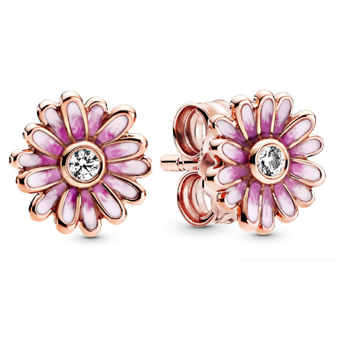 Pandora Rose ™ Pink Daisy Flower Stud Earrings