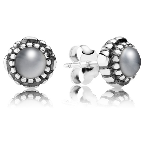 Moonstone Bloom Earring Studs