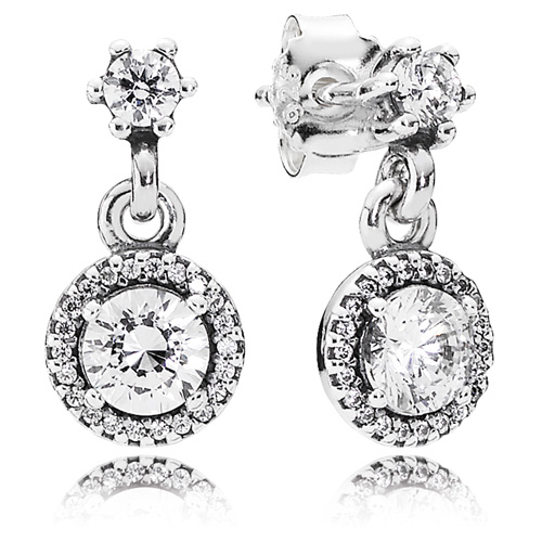 Pandora - 296272CZ Classic Elegance Silver Stud Earrings