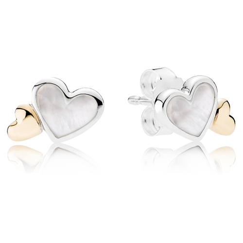 Retired Pandora Luminous Hearts Stud Earrings :: Earring Retired Pandora Luminous Hearts Stud Earrings :: Earring