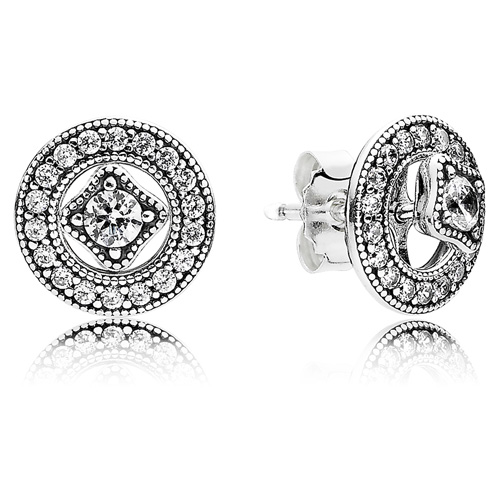 Pandora Women's 14K Rose Gold Plated Silver & Clear CZ Stud Earrings -  280585CZ: Buy Online at Best Price in UAE - Amazon.ae