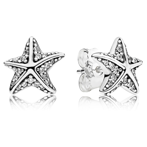 ☆ENGBROX☆ silver925 nacre star earring EBEA25003SV Retired Pandora Tropical Starfish Stud Earrings :: Earring