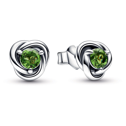 Pandora Spring Green August Eternity Circle Stud Earrings :: Earring ...