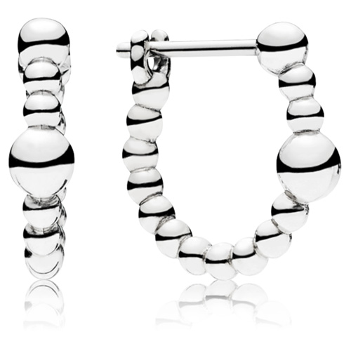 PANDORA Hoop Earrings, String of Beads - American Jewelry