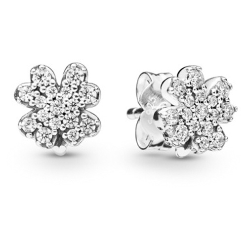 口コミ・レビューで人気商品を探そう Retired Pandora Radiant Clovers Stud Earrings :: Earring 工芸品