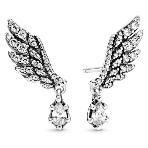 Pandora angel wing earrings discount