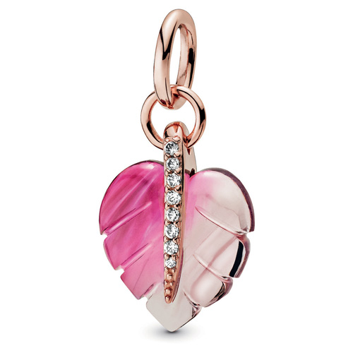 Pandora Rose Murano Glass Leaf Pendant