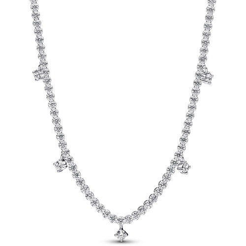 Pandora Sparkling Drop Necklace :: Necklace Stories 392405C01-43 ...
