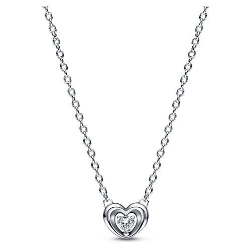 Pandora Radiant Heart and Floating Stone Necklace :: Necklace Stories ...