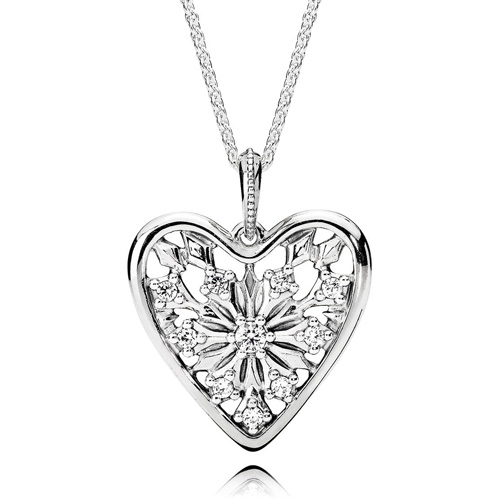 Andesbjergene Produktion rulle Retired Pandora Heart of Winter Necklace with Large Pendant :: Necklace  Stories 396369CZ-80 :: Authorized Online Retailer