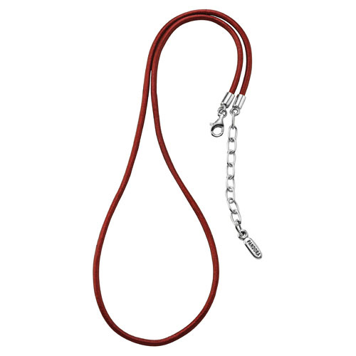 Leather necklace Red