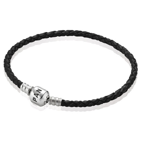 Black Woven Leather Bracelet