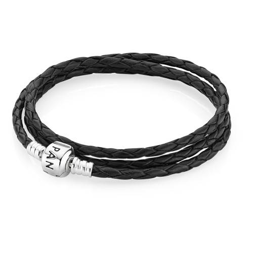Marque : PandoraPandora Simple Bracelet Tressé en Cuir 17,5 Noir 590705CBK-S 