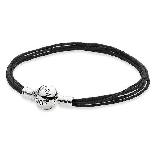 Pandora Moments Double Black Leather Bracelet  Pandora SG