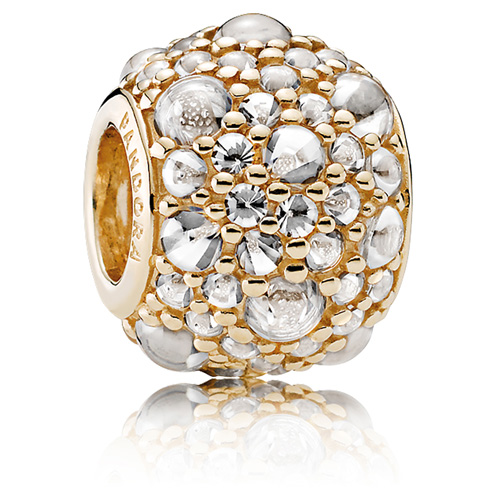 Retired Pandora Shimmering Droplets with Pink Zirconia