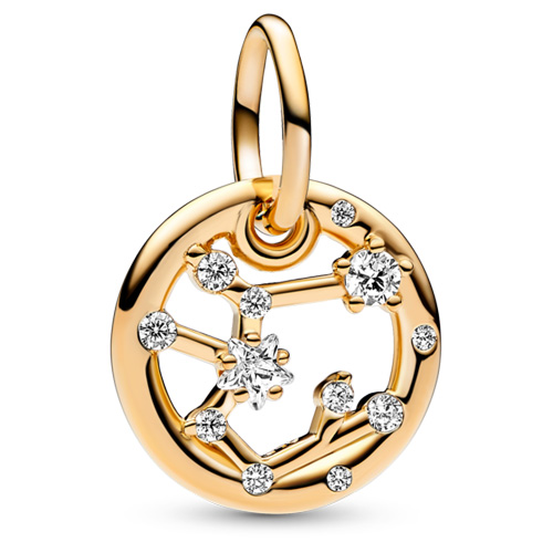 Gold Sagittarius Zodiac Dangle