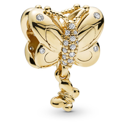 Pandora gold butterfly charm outlet