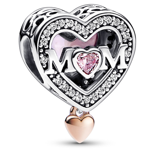 Mom and Heart Charm