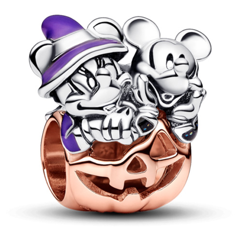 Disney Mickey and Minnie Halloween Pumpkin Charm