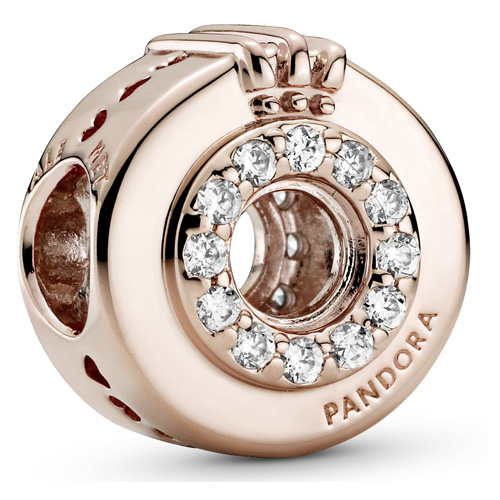 Pandora Rose Open Center Pave Crown Charm