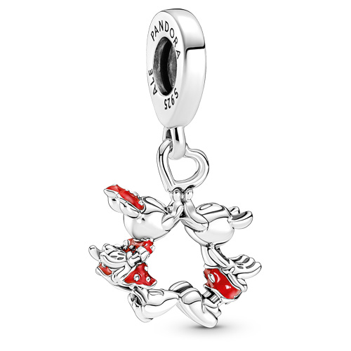 Disney Mickey and Minnie Mouse Kissing Dangle