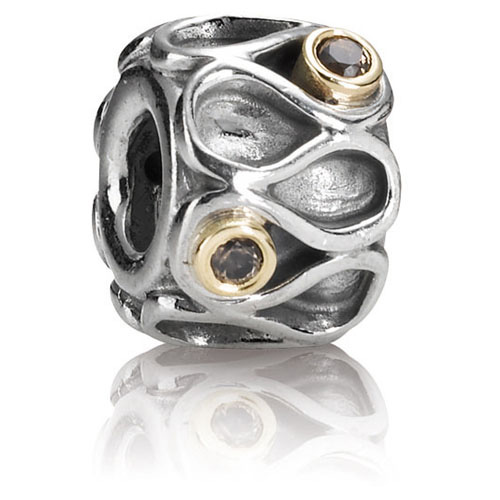 Pandora Gold Sparkling Infinity Stud Earrings :: Earring