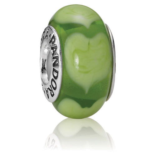 Pandora green shop murano glass beads