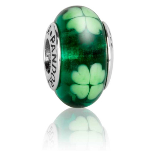Retired Pandora Kiss Me I m Irish Charm Murano Glass Charms 790927 Authorized Online Retailer