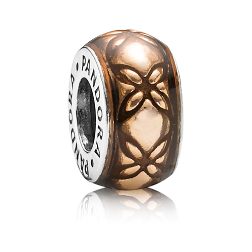 Retired Pandora Golden Floral Vintage Spacer :: Spacers 791034EN29