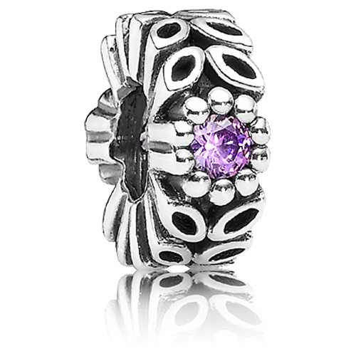 Twice as Nice Spacer with Purple CZ