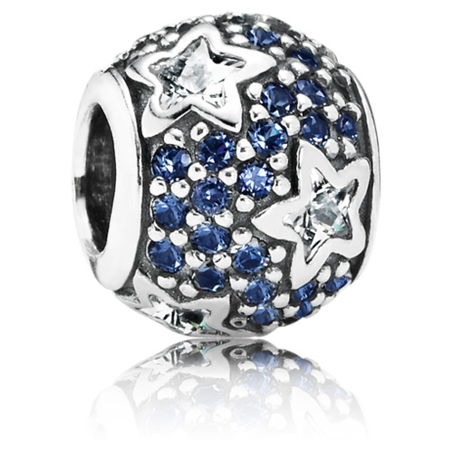 Retired Pandora Follow the Stars Charm with Clear Stars
